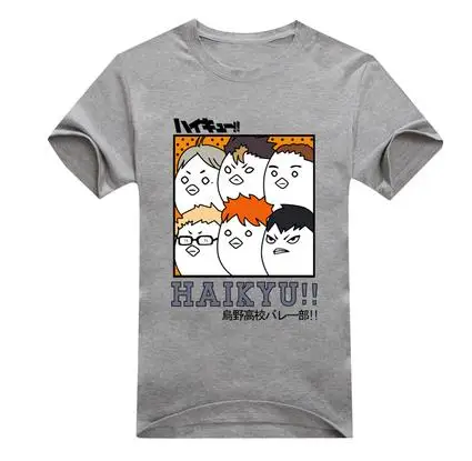 Хай к хайкюу! Футболки Hinata Syouyou футболки Shirokuma Haikyuu! Tsukishima Kei Студенческая дышащая