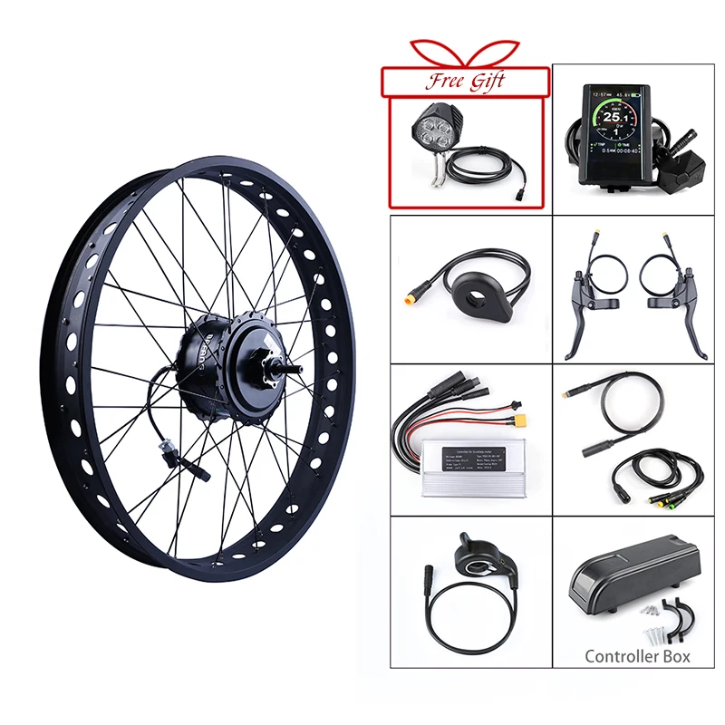 Top Fat ebike Bafang 48V 750W Rear 20" 26" Wheel Hub Motor Electric Bicycle Conversion Kit DIY DC Cassette Powerful Snow Bike Engine 0