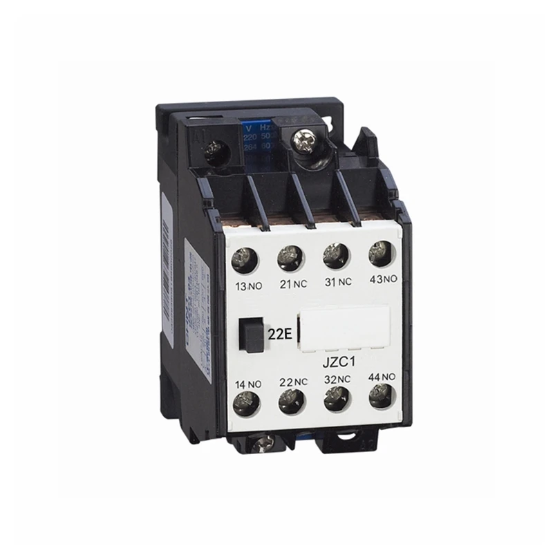 AC Motor Contactor Relay Starter Ui 660V 2NC+2NO 4 Pole 110V 220V 380V 50Hz Coil Volt Ith 10A JZC1-22 DIN Rail Mount Contactor AC Motor Contactor Relay Starter Ui 660V 2NC+2NO 4 Pole 110V 220V 380V 50Hz Coil Volt Ith 10A JZC1-22 DIN Rail Mount Contactor