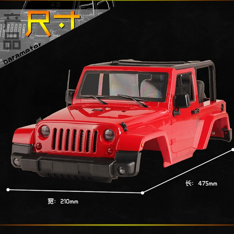 1/10 Roadster Wrangler Hard Body Shell For D90 SCX...