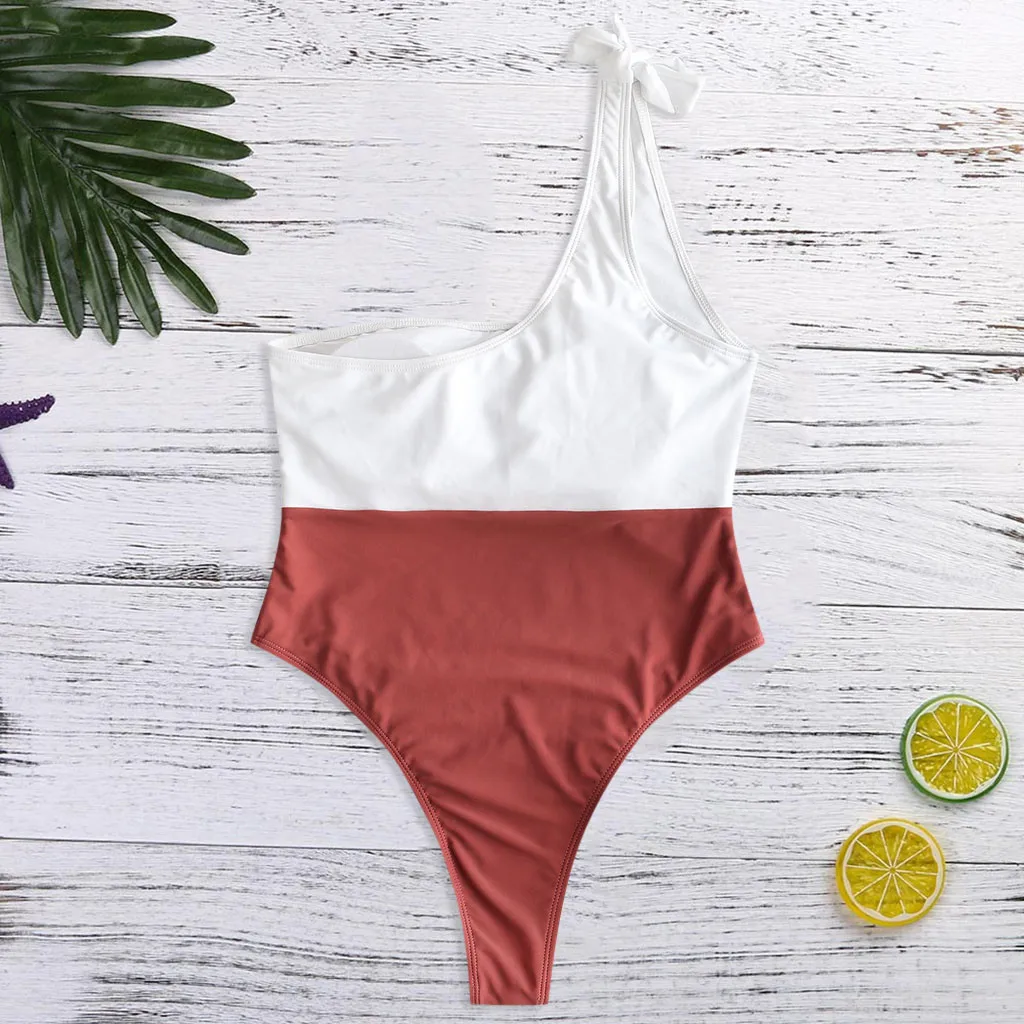 

Swimsuit woman swimming suit for women Padded Swimsuit Monokini Push Up Bikini One Piece Swimwear One Shoulder body suit badpak