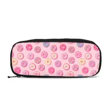 

VEEVANV Pink Donut Sweet Girl Pencil Case Boys School Supplies Box Office Pen Pouch Wallets Anime Children Purse Daughter's Gift