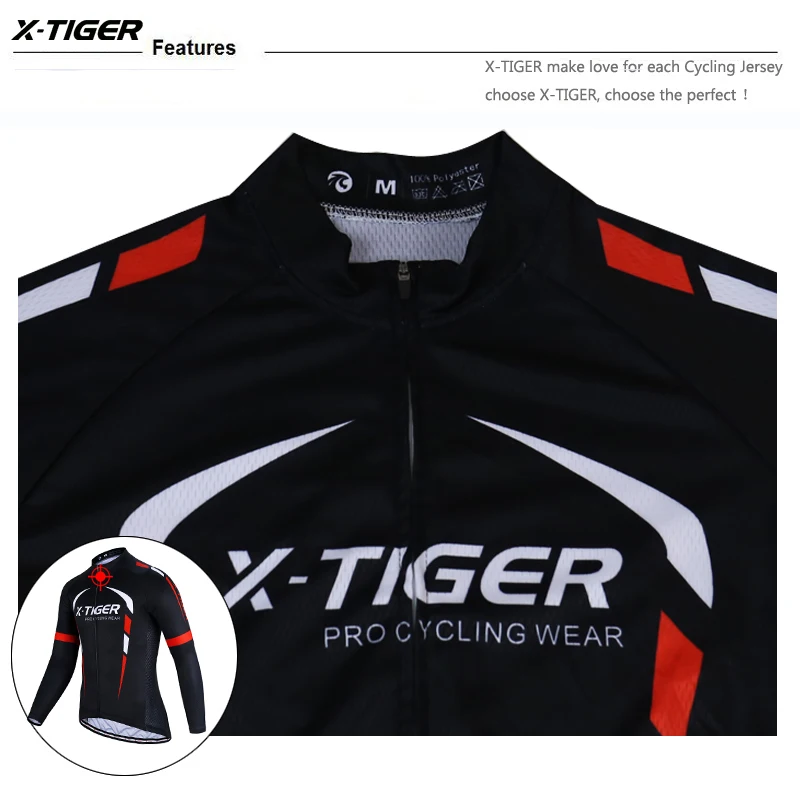 X-TIGER, с длинным рукавом, Pro, Майки для велоспорта, для мужчин, MTB, велосипед, одежда для велоспорта, одежда для велоспорта, Майо, Ropa Ciclismo, велосипедная спортивная одежда