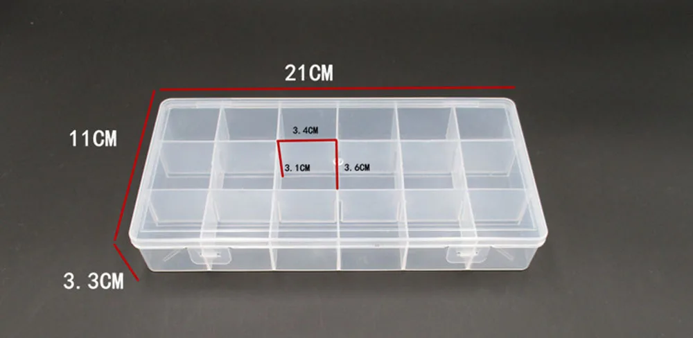 Контейнер 18 решеток пластиковая коробка практичный регулируемый отсек для хранения ювелирных изделий из бисера чехол с винтовым держателем Чехол Органайзер для дисплея