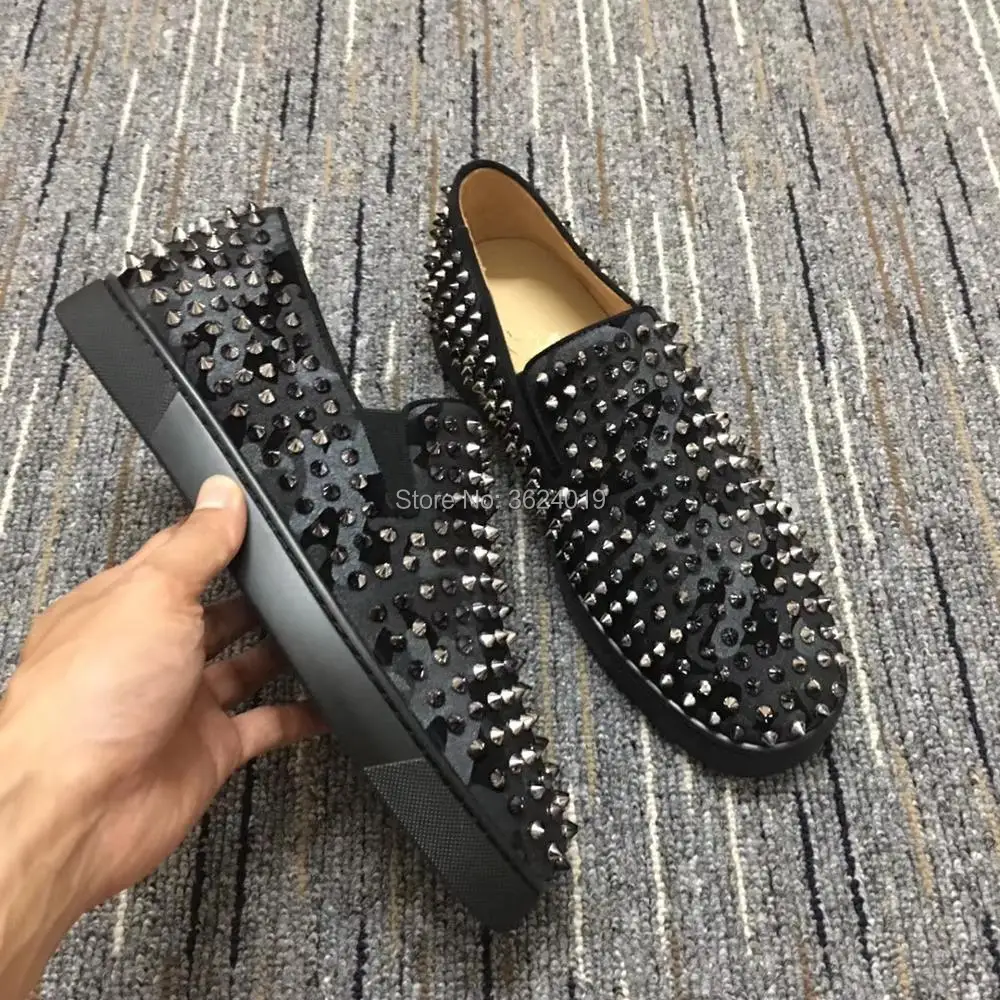 Chaussures Coupe 2018 Camo Bas Qualité Cuir Dentelle Clandgz Printemps En up bas Sneakers Rouge Haute Noir Rivets Mocassins arq5fHaw