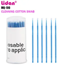 100Pcs/box Cotton Swab Individual Eyelash Grafting Extension Kit Lash Cleaning Removing Stick Durable Micro Makeup Tool
