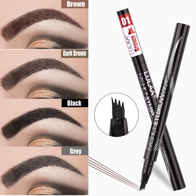 

Natural Waterproof Eyebrow Pencil Brown Black Gray Eyebrow Enhancer Four-jaw Tattoo Pencil Eyebrow Pencil Makeup