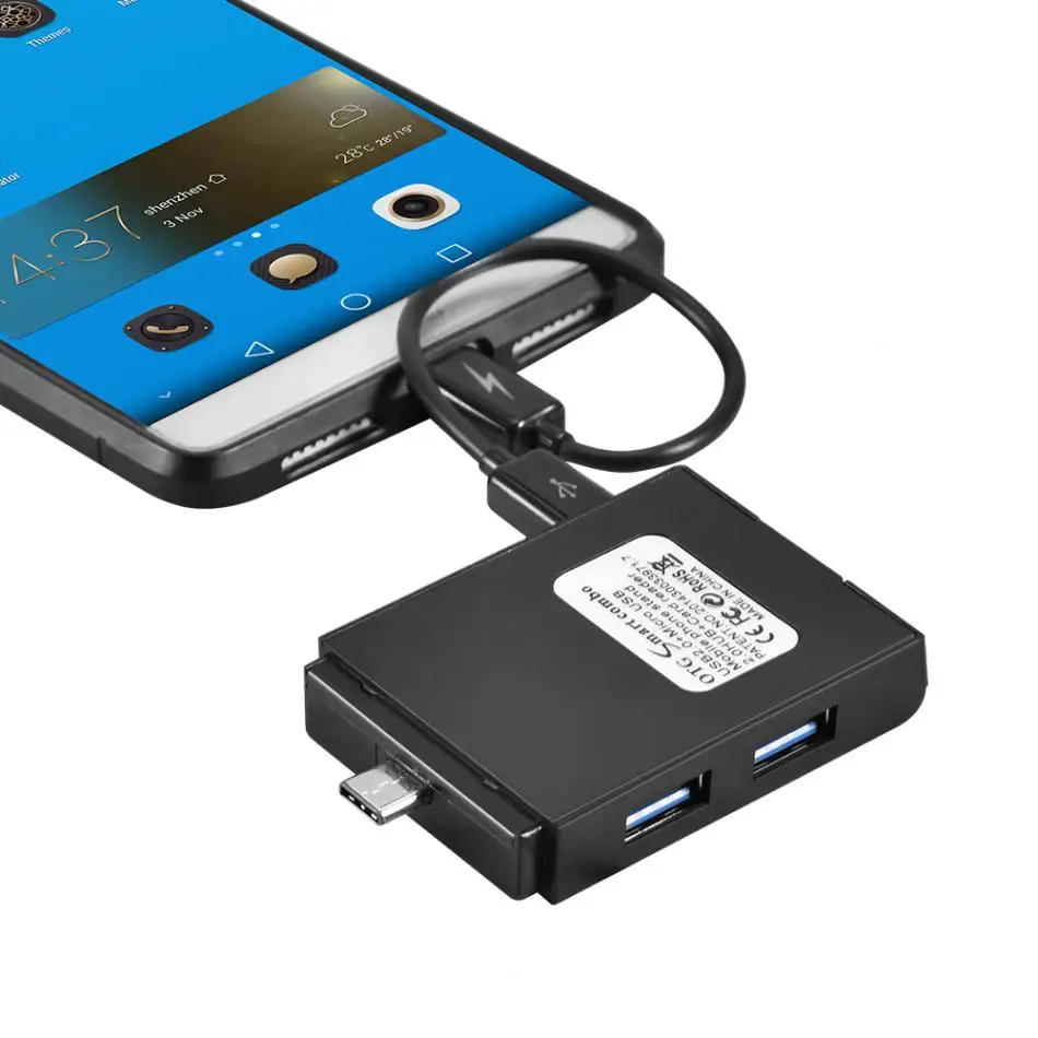 USB3.1 Тип-C на USB 2.0 концентратор SD карты памяти Micro USB OTG