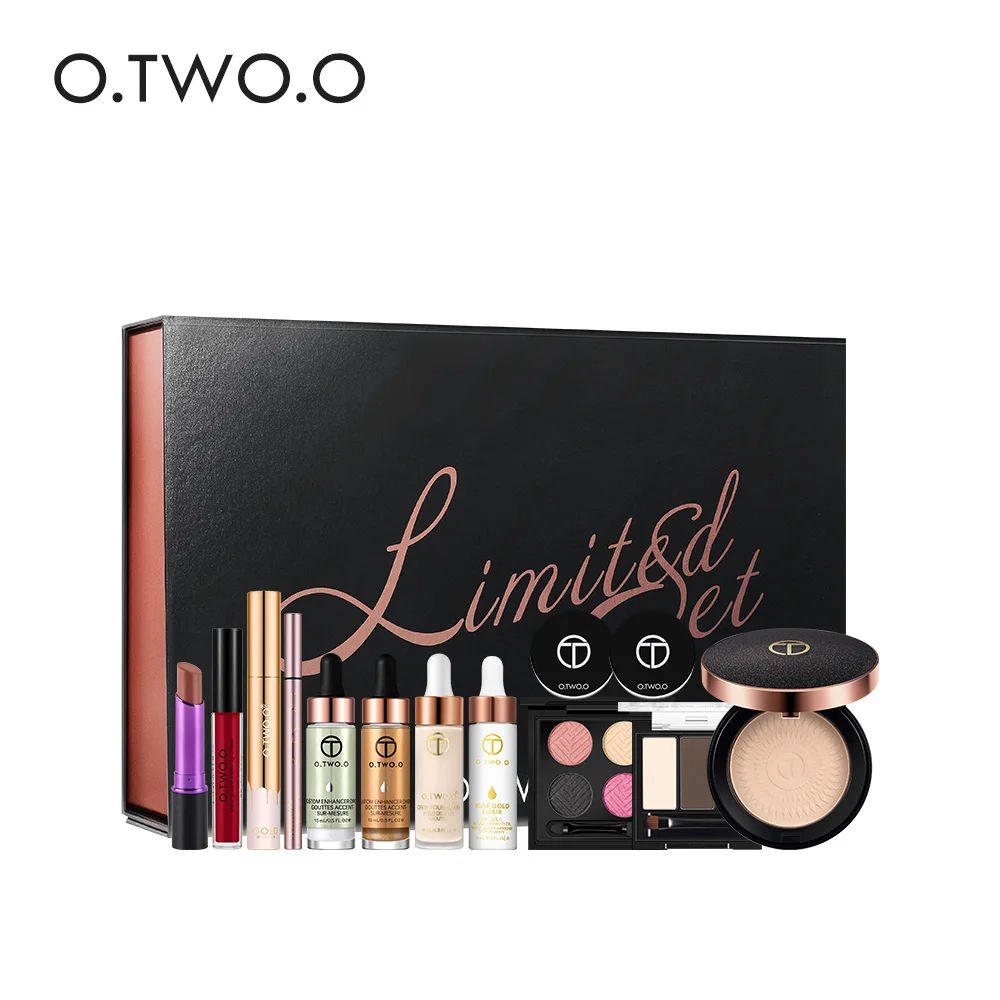 

O.TWO.O Makup Tool Kit 13 PCS Make up Cosmetics Including Eyebrow Matte Lipstick Powder Eye Shadow Masacara Makeup Set for Gift