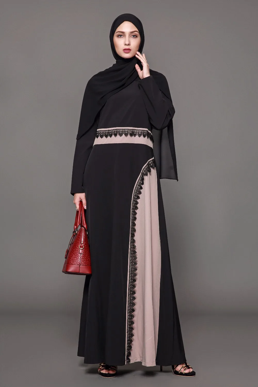 Новая мусульманская Турецкая абайа caftan женский кардиган с длинными рукавами