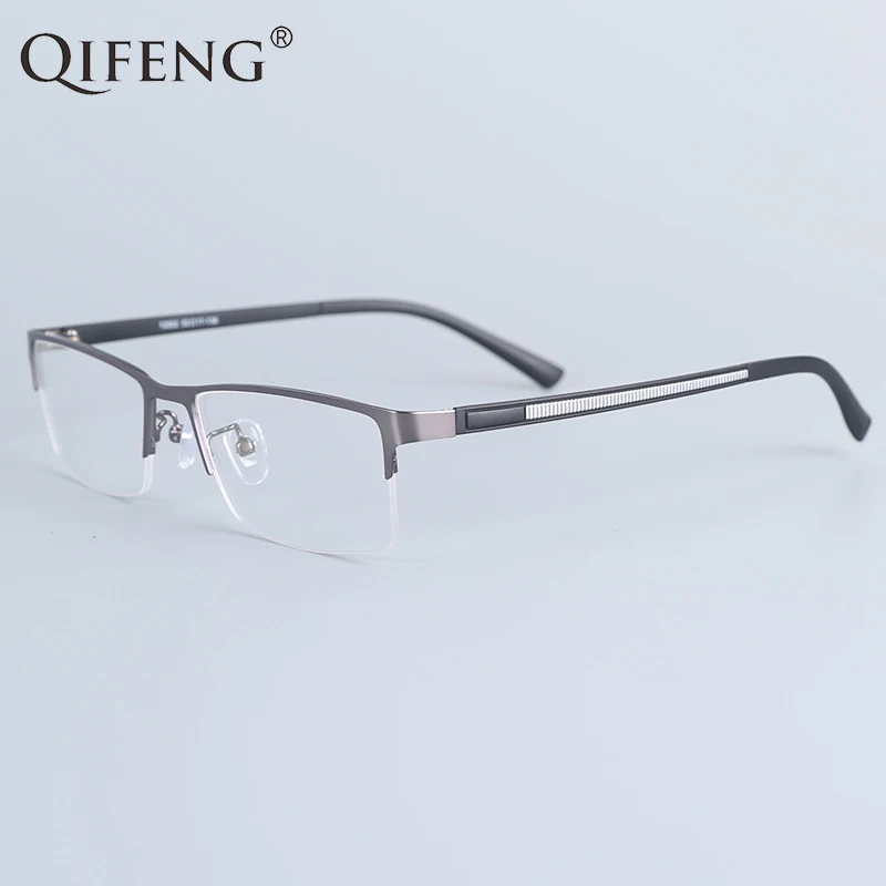 

QIFENG Spectacle Frame Eyeglasses Men Computer Optical Prescription Eye Glasses Frame For Male Transparent Clear Lens QF12002