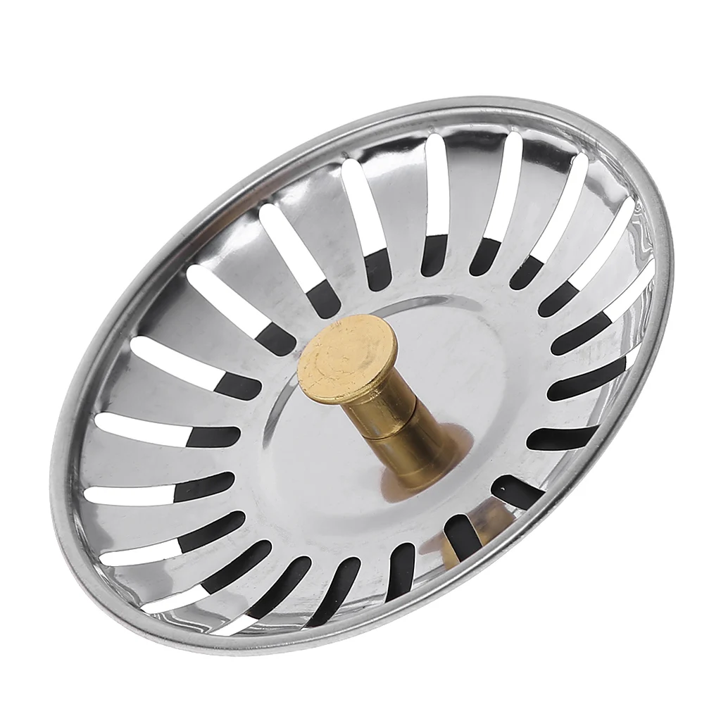 2018 New Kitchen Waste Stainless Steel Sink Strainer Plug ...