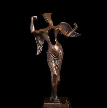 

39 CM Western Art Deco Bronze Women Girl Belle maiden Angel Abstract Sculpture