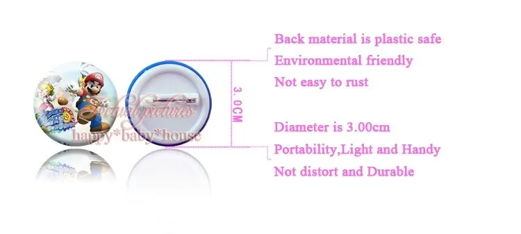 Мультяшный персонаж 18 шт. одно направление 30 мм Диаметр Новинка кнопки значки шпильки круглые значки подарки детям сумки аксессуары