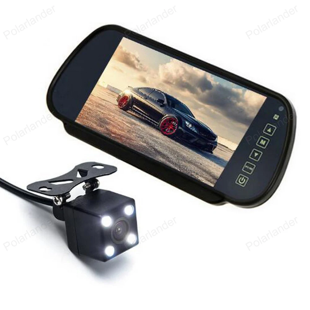 4 LED Car CCD Waterproof Parking Reverse Camera Auto Parking Reverse Backup Rear View Camera TFT