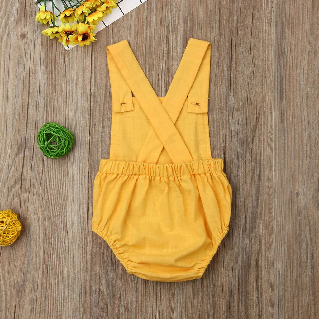 Newborn Baby Rompers Baby Boy Girls Sleeveless Plain Romper Baby Girls Jumpsuit Summer Infant One-pieces Striped Clothes Outfits