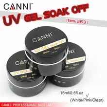 #3631 CANNI High Quality No-Yellowing 15ml Soak Off UV Builder Gel