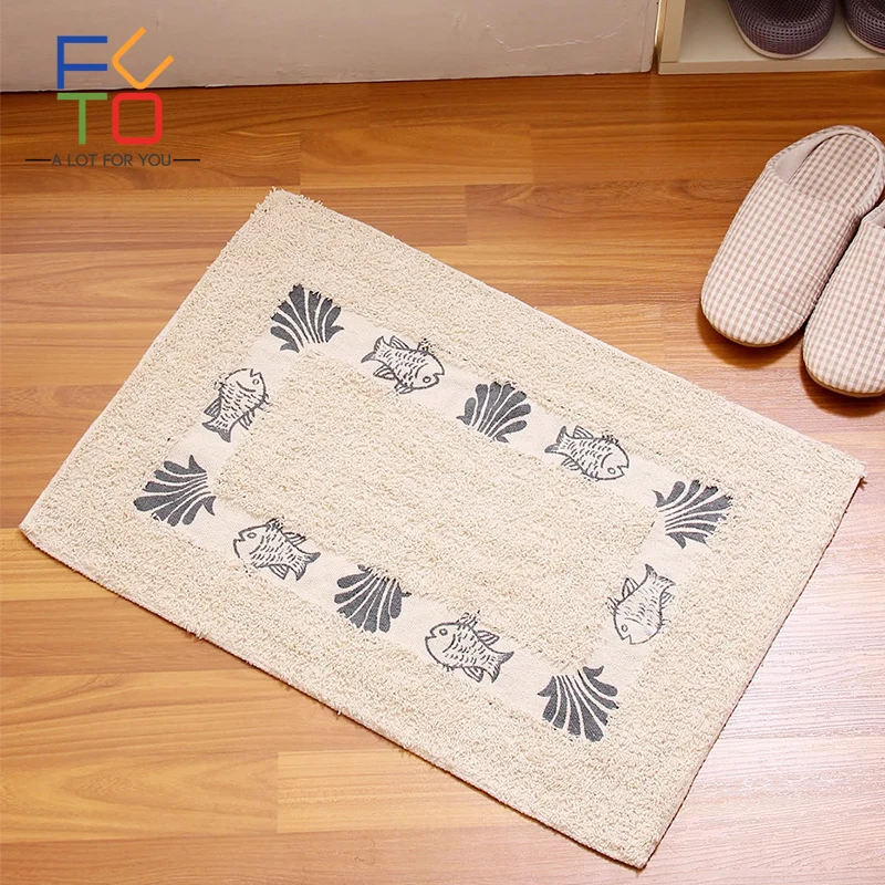 57cm x 40cm Kitchen Cotton Carpets Rug Bathroom Non-Slip Soft Shower Toilet Sitting Room Mat Bath Doormat Floor | Дом и сад