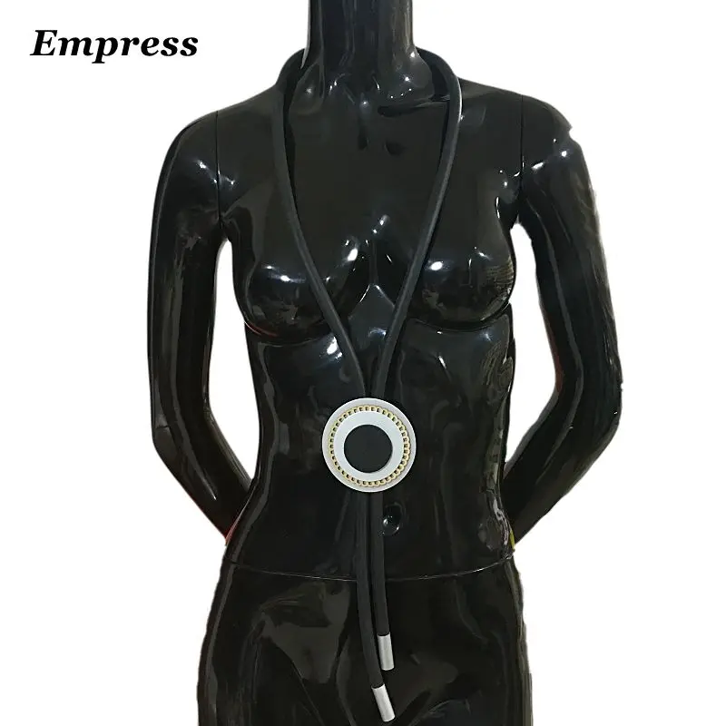 Коллекция ювелирных изделий "сделай сам" ИМПЕРАТРИЦА, винтажное ожерелье ручной работы из мягкого пенопласта и алюминия, женское ожерелье на удачу, 143 см, XL010 - Окраска металла: black