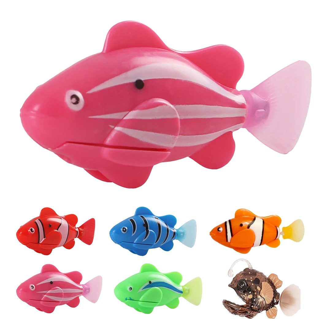 Игрушка для кошек водоактивные светодиоды плавательная рыба игрушка с водными сорняками и отвертка креативные светящиеся игрушки для домашних животных принадлежности для дрессировки животных
