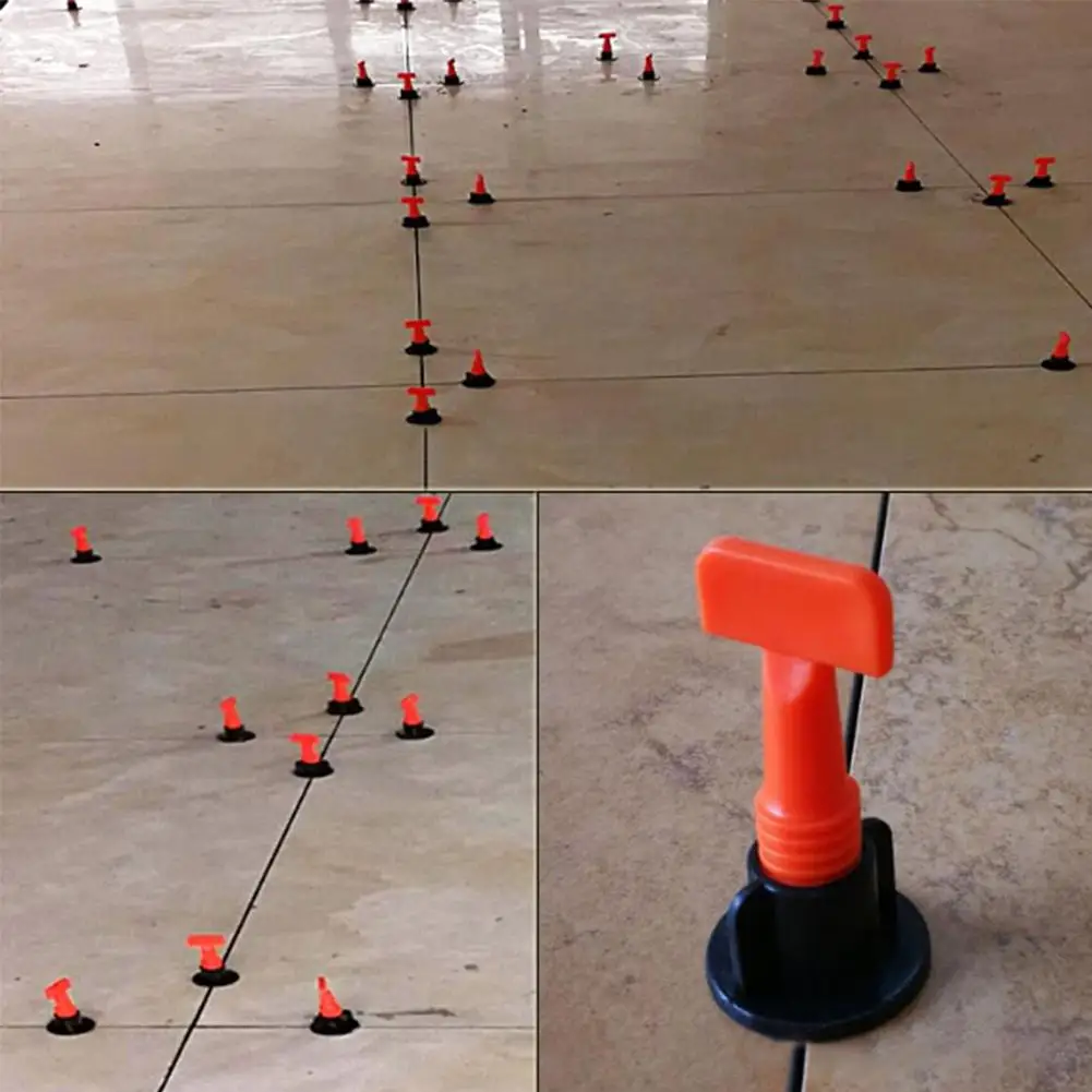 50P Flooring Wall Tile Leveling System Leveler Plastic Clip Adjustable