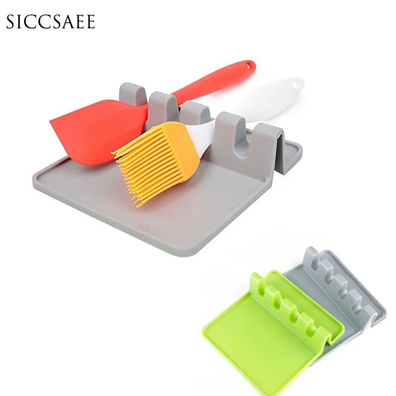 Food Grade Spoon Fork Mat Rest Utensil Spatula Holder Heat Resistant Kitchen Cooking Tools Gadget Storage Shelf Home Organizer | Дом и сад