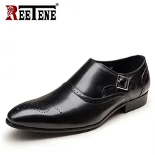 Reetene/Мужские модельные туфли; деловая официальная обувь из искусственной кожи; размеры 38-48; офисная классическая мужская обувь-оксфорды