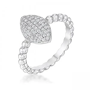J Goodin R08561R-C01-06 0.3ct Beautiful Oval-Designed Rhodium Ring with Clear Cubic Zirconia Size 6 (1)