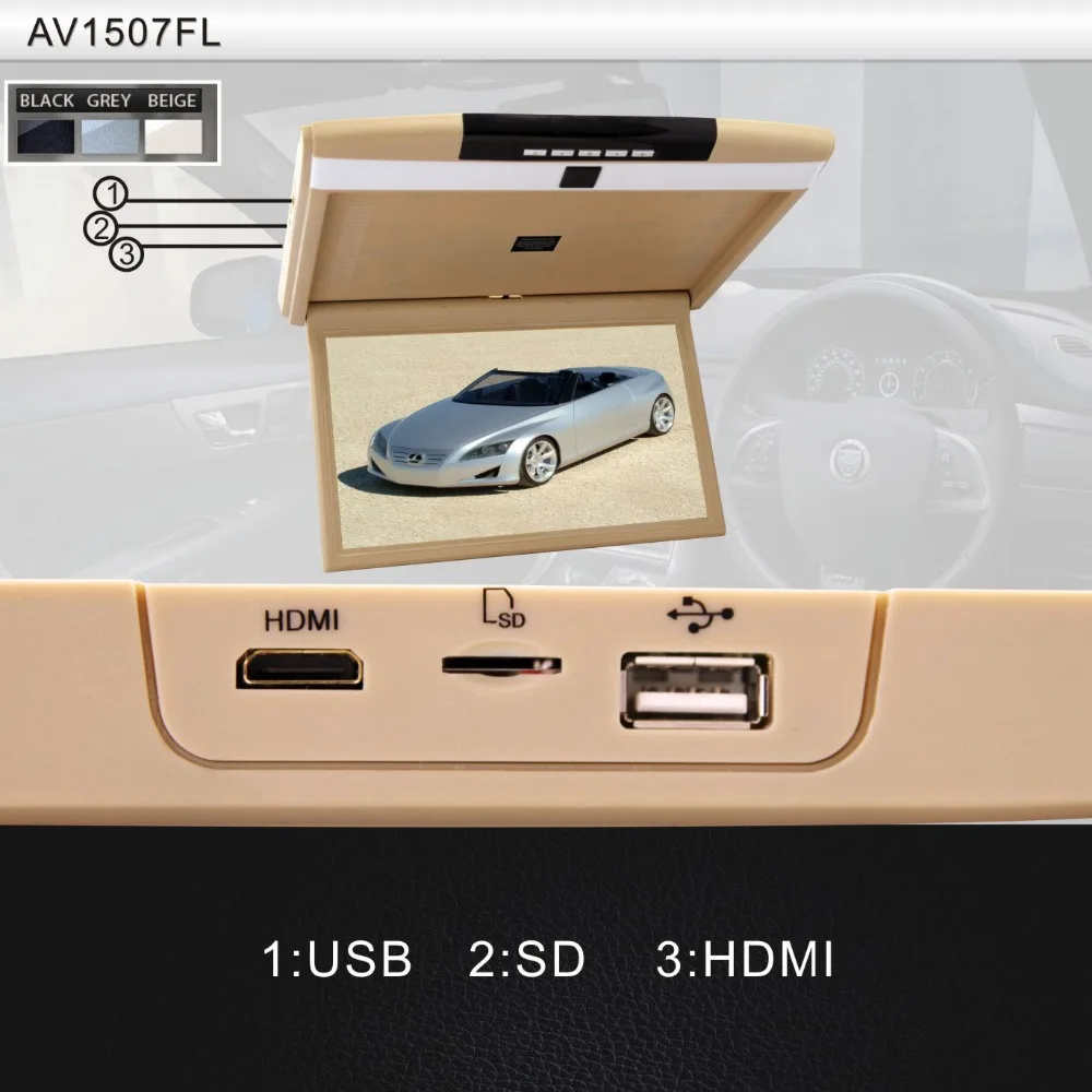  auto 15.6 inch Flip Down LED Monitor with HDMI Input