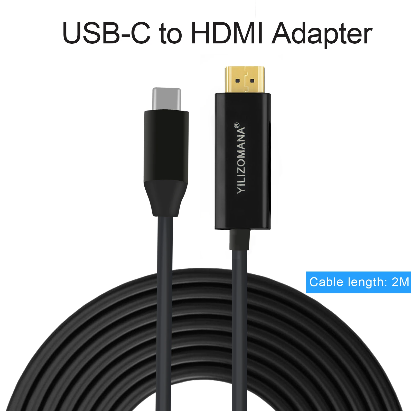 YILIZOMANA USB C Cable Type C to HDMI Thunderbolt 3 for MacBook Samsung Galaxy S10/S9 Huawei Mate 20 P20 Pro USB-C HDMI Adapter YILIZOMANA USB C Cable Type C to HDMI Thunderbolt 3 for MacBook Samsung Galaxy S10/S9 Huawei Mate 20 P20 Pro USB-C HDMI Adapter