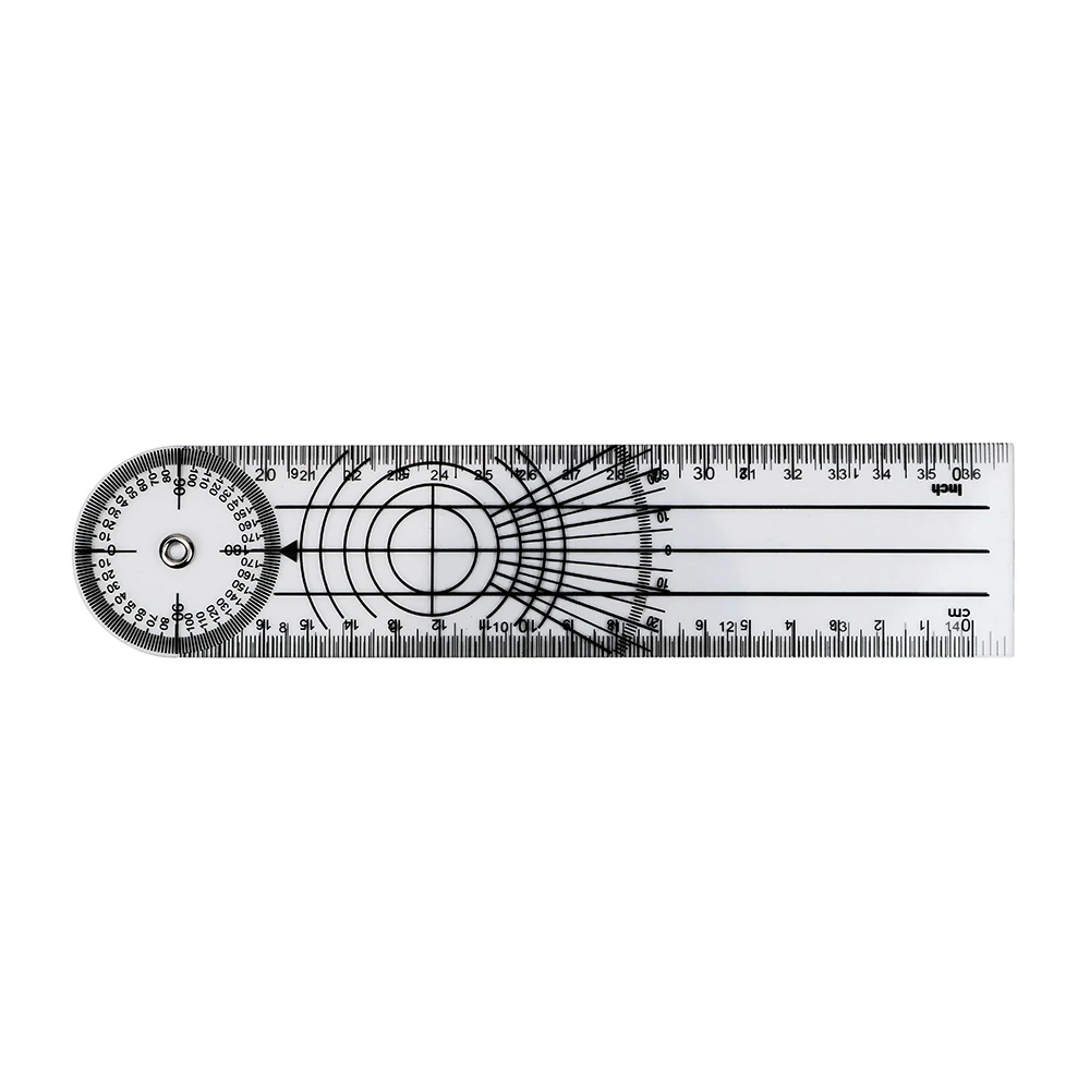 NICEYARD 360 градусов вращения медицинская спинная линейка Многофункциональный Гониометр измерительный инструмент Гониометр транспортировщик угол