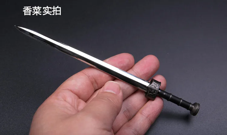 1/6 мини-модель металлического холодного оружия, восьмигранный меч Хань, меч Лунцюань, длинный меч для 12 дюймов, фигурка, сделай сам