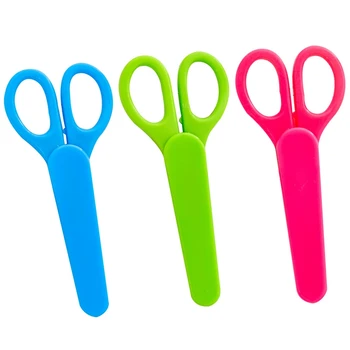 

1 PCS Safe Multi Color Scissors Metal And Plastic DIY Scrapbooking Photo Children Safe Scissors