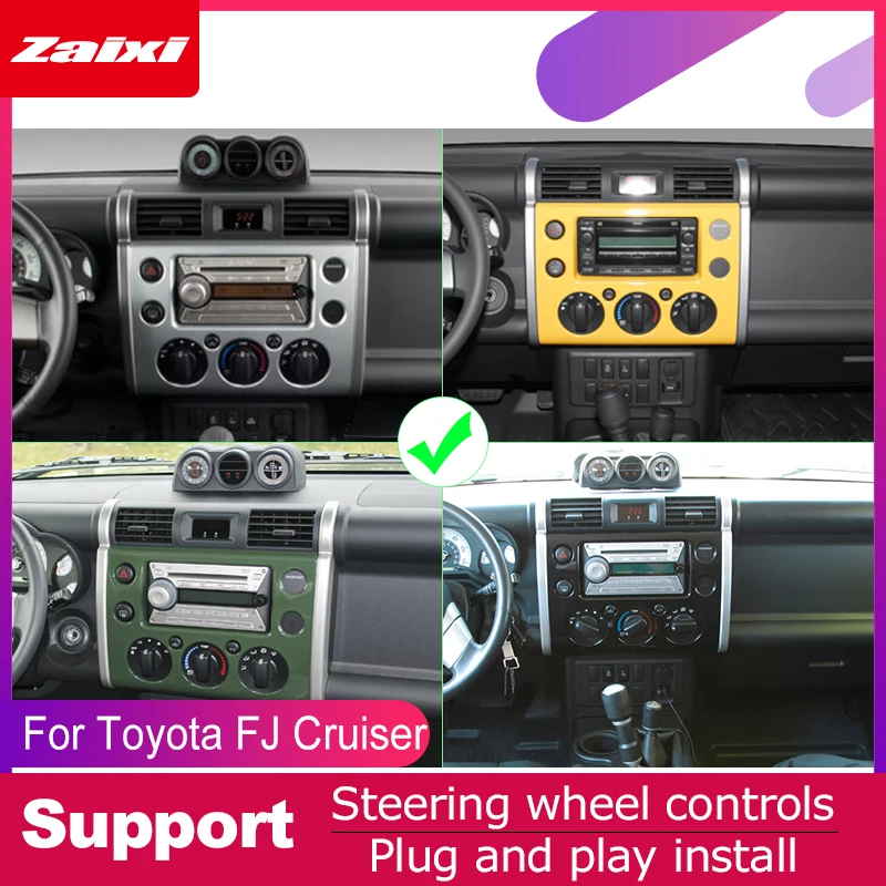 Sale ZaiXi 2 DIN Auto DVD Player GPS Navi Navigation For Toyota FJ Cruiser 2006~2018 Car Android Multimedia System Screen Radio 5