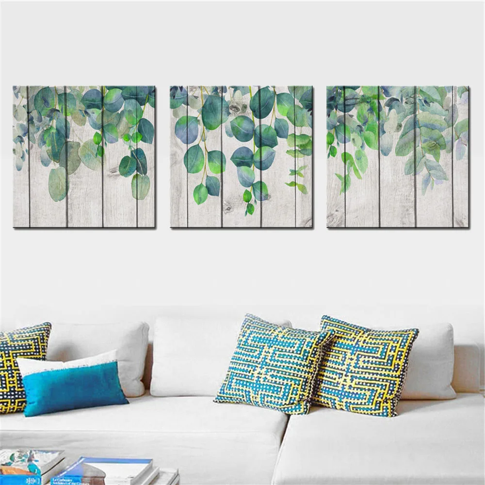 

Nordic Art Green Plant Canvas Paintings Cactus Wood Grain Posters and Prints Abstract Animal Wall Pictures for Living Room Decor