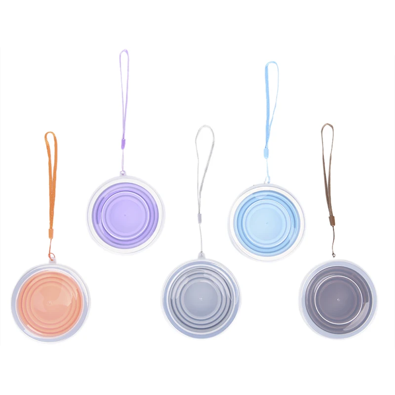 270ML Travel Cup Stainless Steel Silicone Retractable Folding Cups Telescopic Collapsible Coffee Cups Outdoor Sport Water Cup
