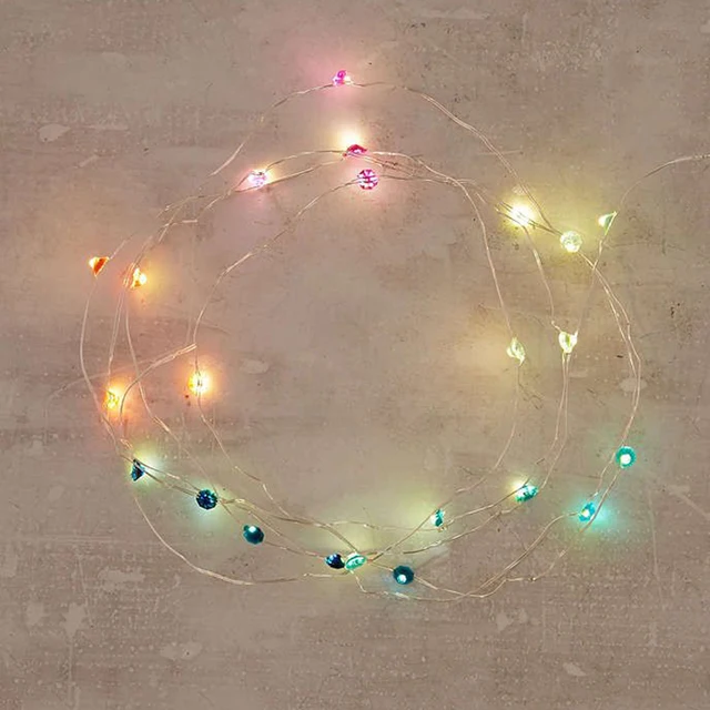 3m 30 Led Rainbow Diamond Fairy Lights String Battery Operated For 3m 30 Led Rainbow Diamond Fairy Lights String Battery Operated For Christmas Festival Holiday Party Wedding Garland Decoration