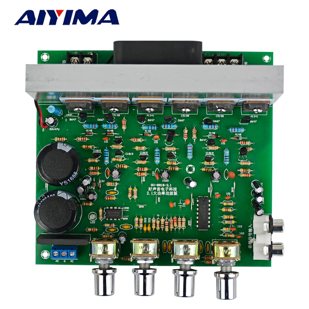 AIYIMA doble 15-28 V AC alta potencia bajo profundo 2,1 amplificador 3 canales Subwoofer Placa de amplificador profesional AIYIMA doble 15-28 V AC alta potencia bajo profundo 2,1 amplificador 3 canales Subwoofer Placa de amplificador profesional