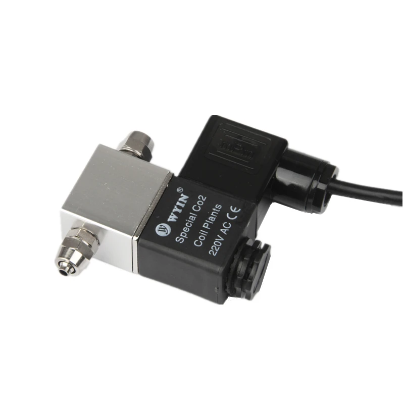 

220-240V Silver CO2 DIY Aquarium System Magnetic Solenoid Valve Regulator For Fish Tank