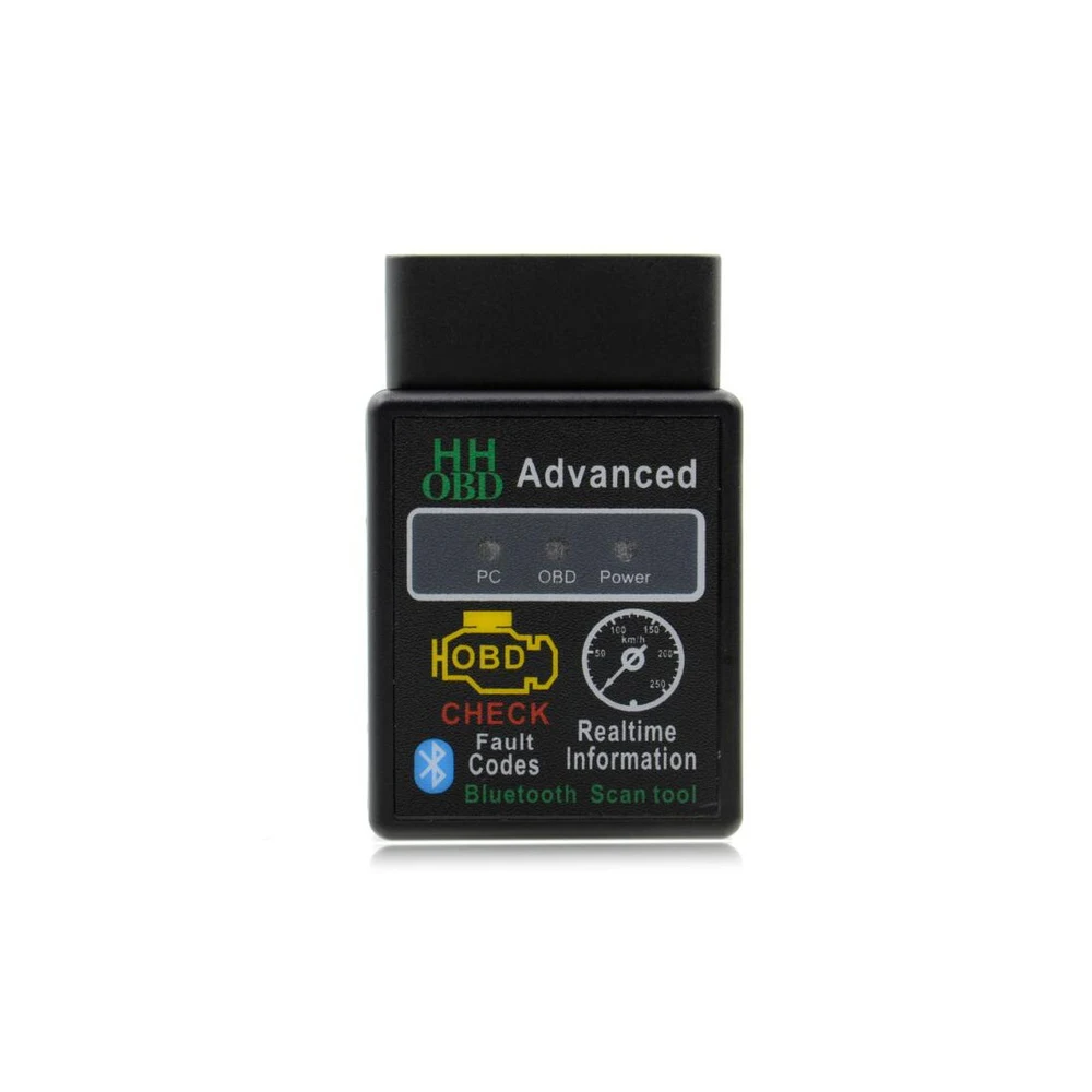 Новейший ELM327 OBD2 Bluetooth V2.1 интерфейс работает на Android Torque Elm 327 Bluetooth OBD2/OBD II автомобильный диагностический сканер - Цвет: Черный