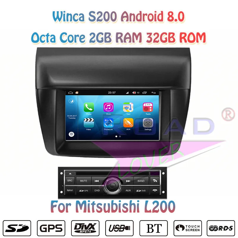 

Winca S200 Android 8.0 Car DVD Player Autoradio For Mistubishi LC200 Stereo GPS Navigation Magnitol Double Din 7Inch HD Monitor