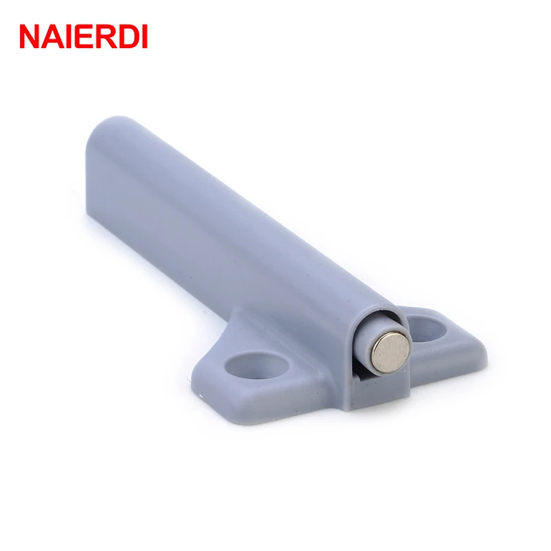 4PCS NAIERDI Cabinet Catches Handles Magnetic Door Stopper Drawer Closer Damper Buffers For Kitchen Pulls Furniture Hardware