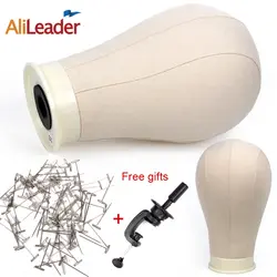 Alileader 21 "/22"/23 "/24"/25 "белый холст блок манекен голова хлопок холст голова для изготовления парик бесплатные подарки