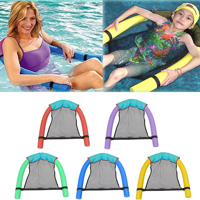 

2019 Summer Pool Floating Chair Swimming Pools Seats Amazing Floating Bed Chair Noodle Chairs Pool Accessories Water Relaxation