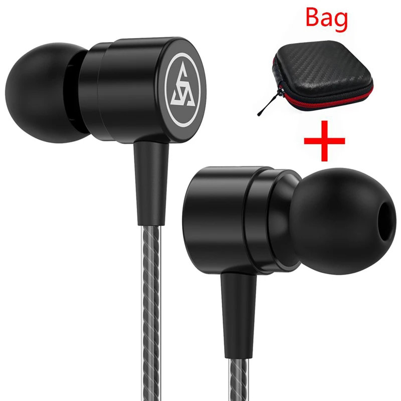 

Hot Sell FV4 In-ear Super Bass Earphone Noise Isolating Stereo Metal Headset with Microphone for phones Music fone de ouvido