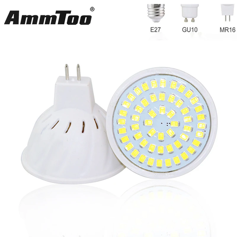 Engergy класс A + 6 Вт GU10 MR16 E27 Светодиодная лампа термостойкая 2835 SMD 54 Светодиодный
