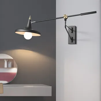 

Industrial Style Creative Swing Wall Light Modern Living Room Restaurant Retractable Wall Lamp Bedroom Study Long Pole Wall Lamp