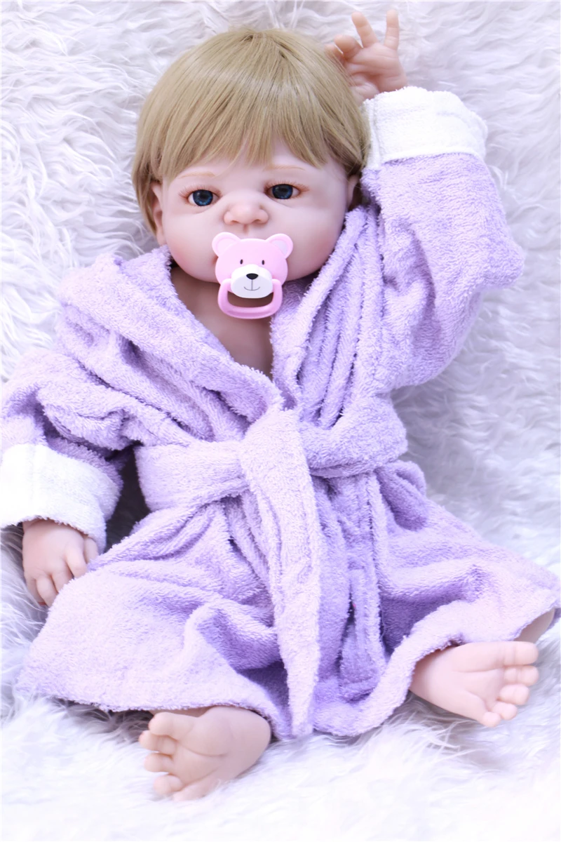 22 &quot55 см полная силиконовая кукла Reborn Baby Doll игрушка коллекционные куклы