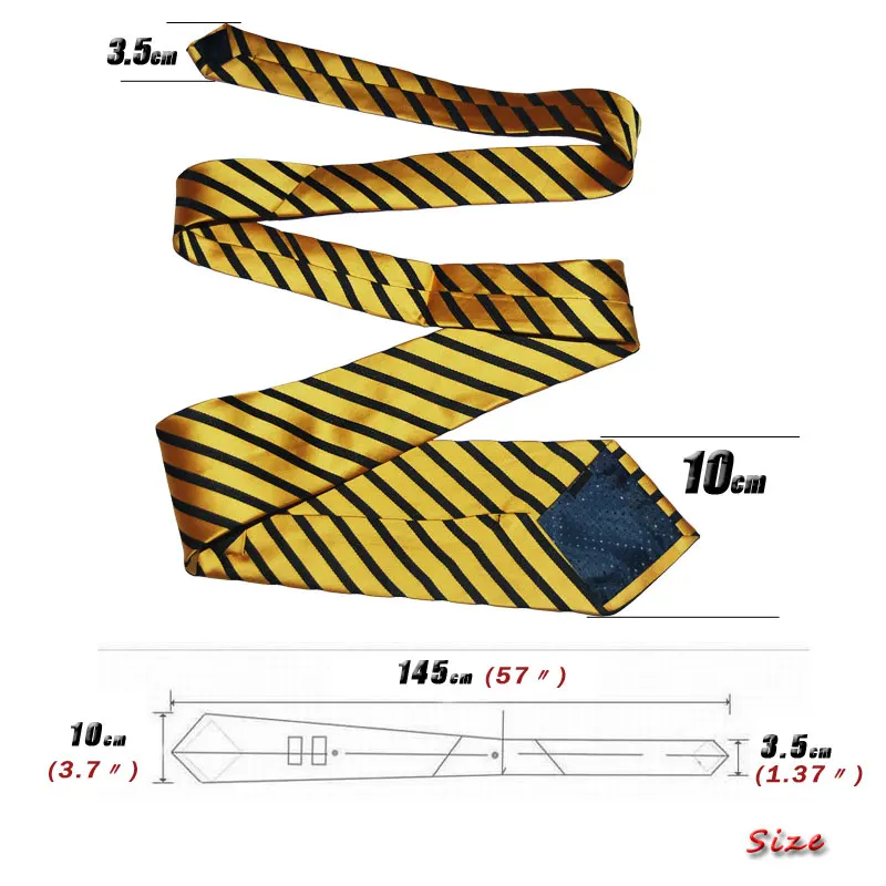Полосатый галстук, подарок для мужчин, шелковые галстуки, золотые, 10 см ширина, модные жаккардовые, тканые, официальная одежда, деловой, Свадебный, вечерний костюм, Рождество