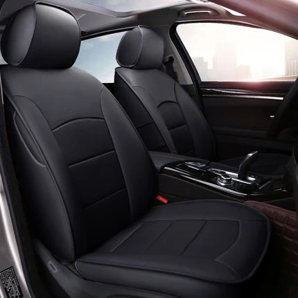 black Автомобильные чехлы для Honda Accord, автомобильные чехлы для сидений, чехлы для сидений, чехлы из воловьей кожи и кожзаменителя, стильные аксессуары - Название цвета: black